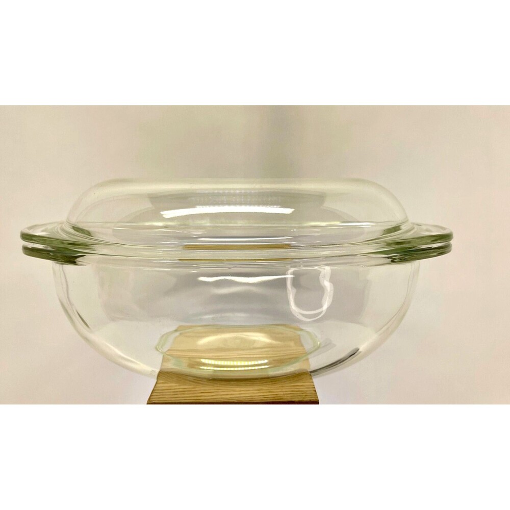 Vintage PYREX Clear Glass 024 Covered 2qt Casserole Dish Bowl With 684-C Lid-USA